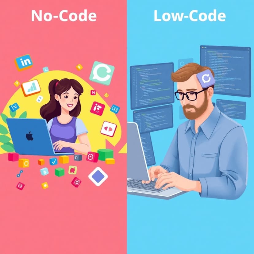 Synonymbild no-code low-code