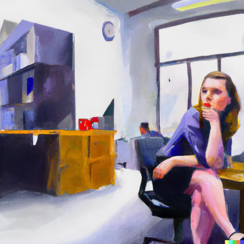 oil pint women thinking
