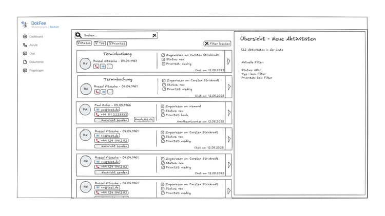 UI Solution Skizze