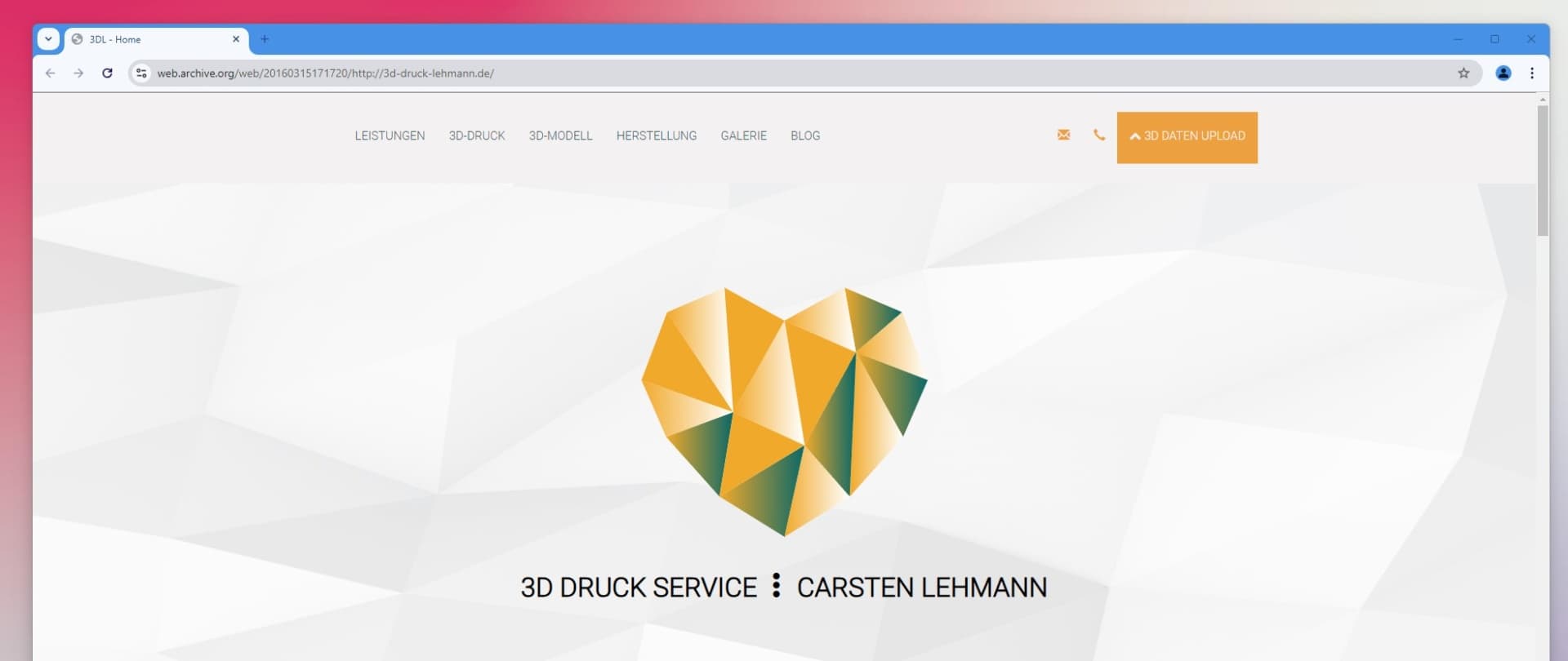 3D Druck Carsten Lehmann - Website