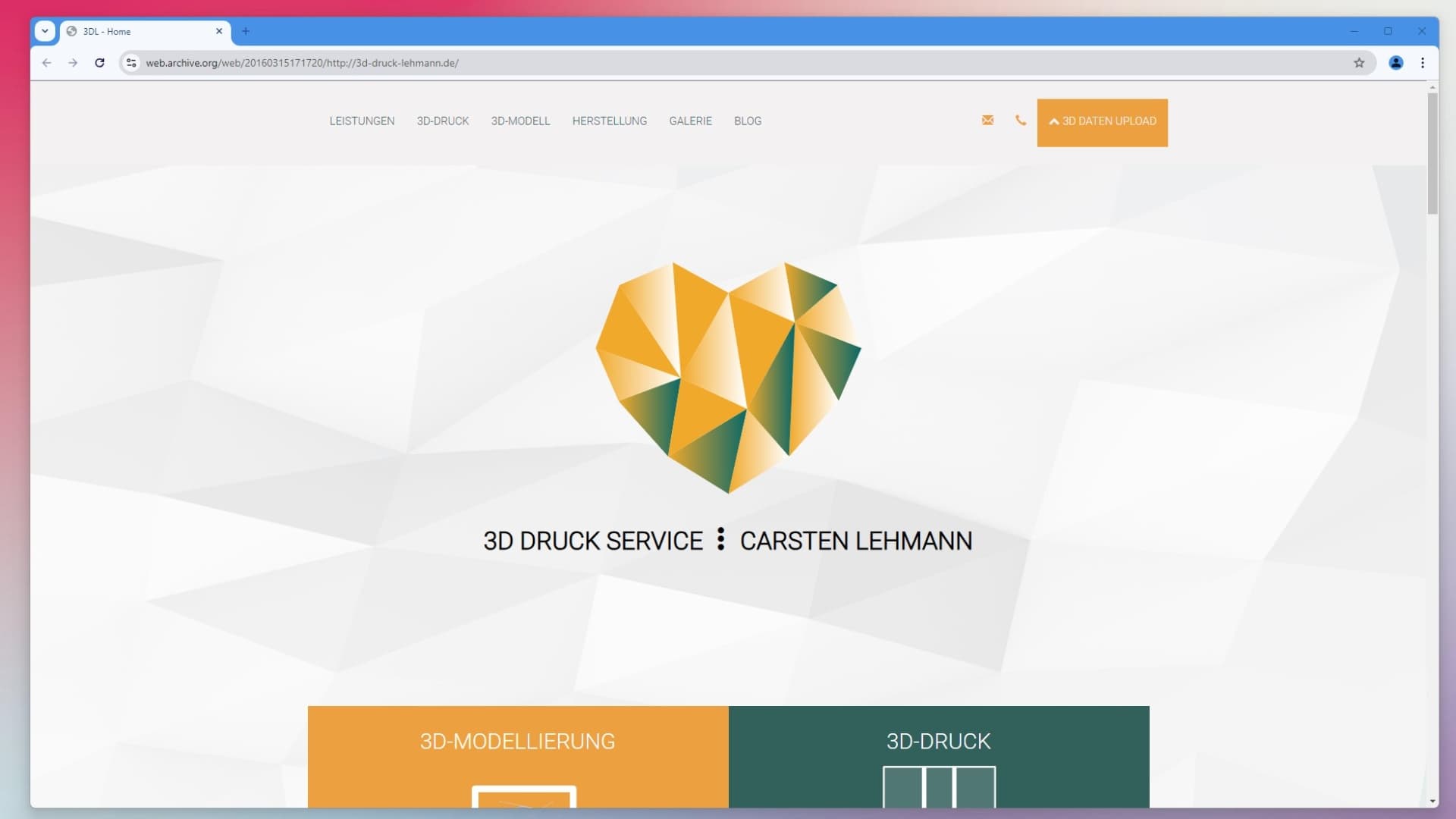 Übersicht über die Website