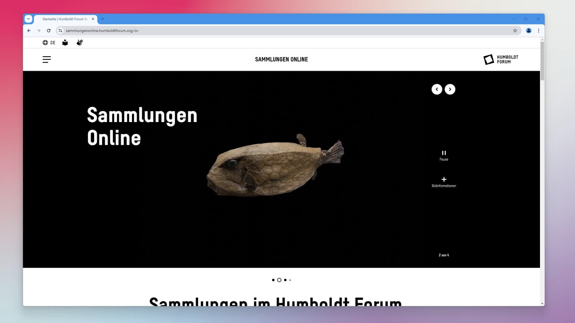 Stiftung Humboldtforum Frontpage