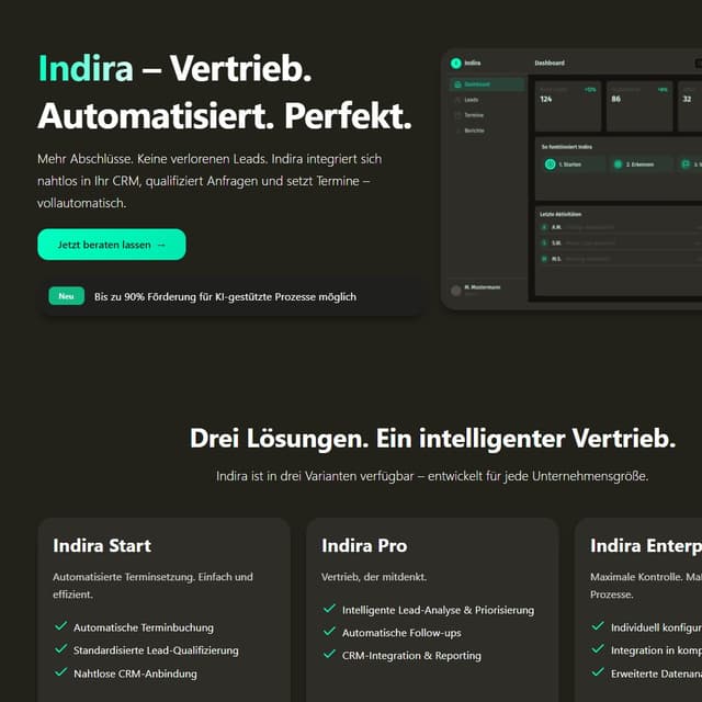 Indira Homepage