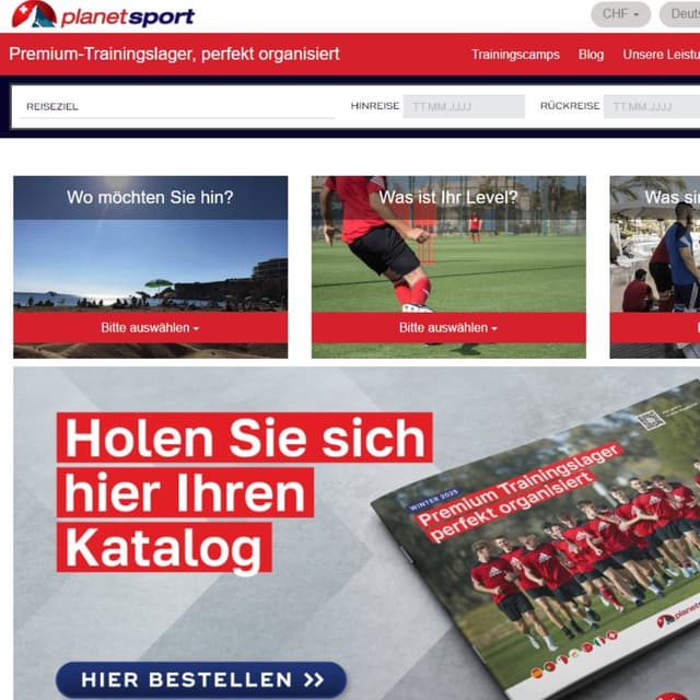planetsport.ch Frontpage