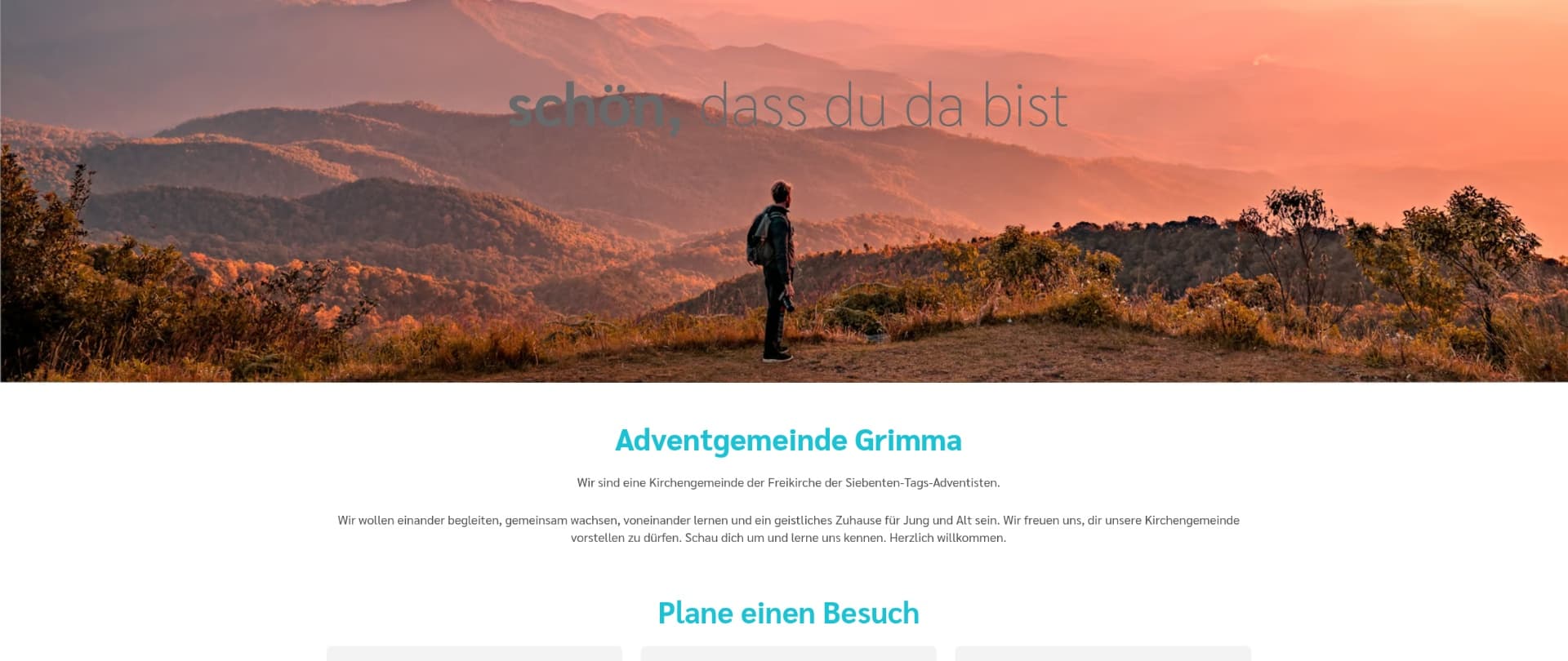 Adventgemeinde Grimma Website Übersicht
