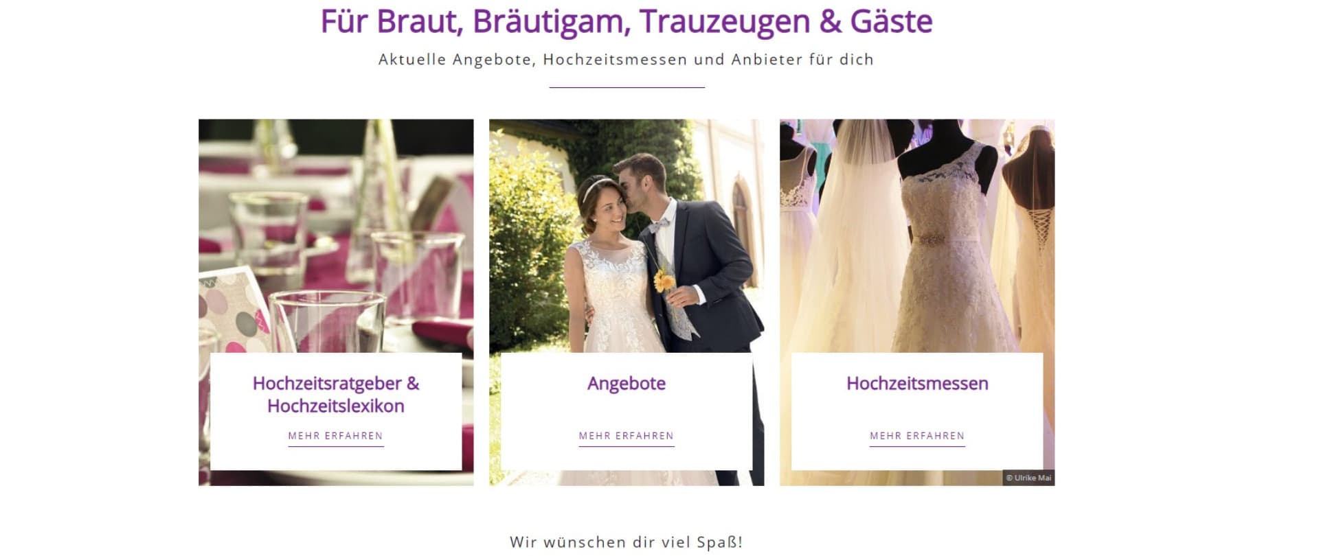 heiraten.de Frontpage