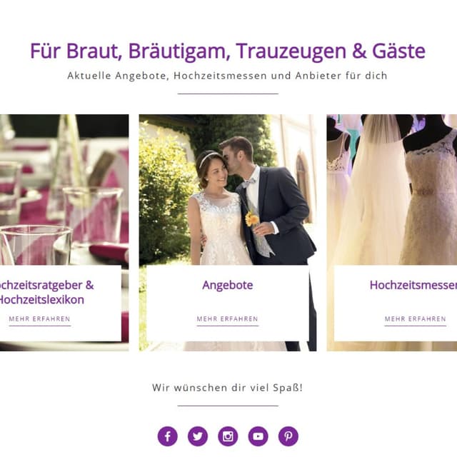 heiraten.de Frontpage